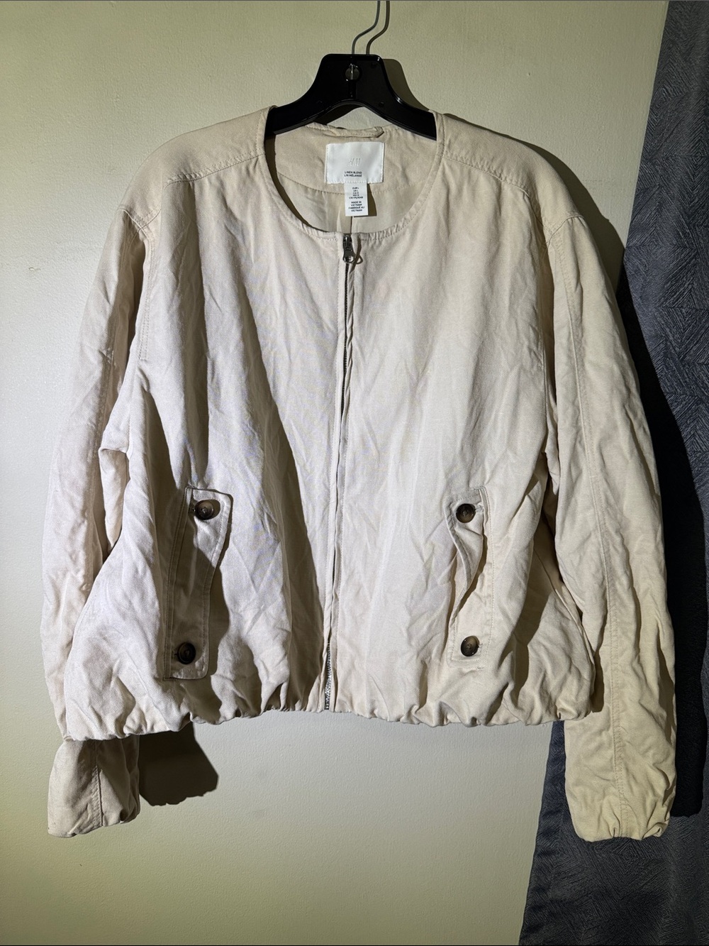 H&M Light Beige Bomber Jacket
